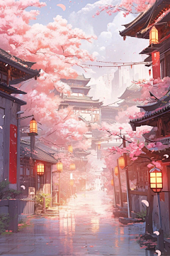 七分欢喜采集到插画背景