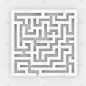 白色迷宫顶视图的3d渲染