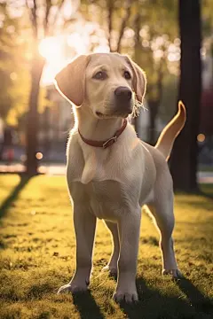 拉布拉多犬晒太阳