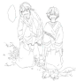 【日本插画师  ゆた  细腻的插画线稿】 ​​​​