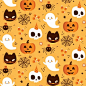 Halloween seamless pattern background