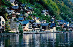 环球旅行家采集到湖畔最美小镇：哈尔施塔特