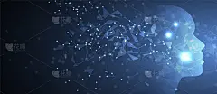 Artificial intelligence. Technology web background