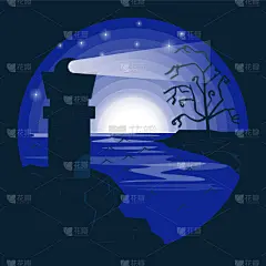海洋,灯塔楼,彩色图片,高雅,公寓,底片,夜晚,暗色,复古,旅行