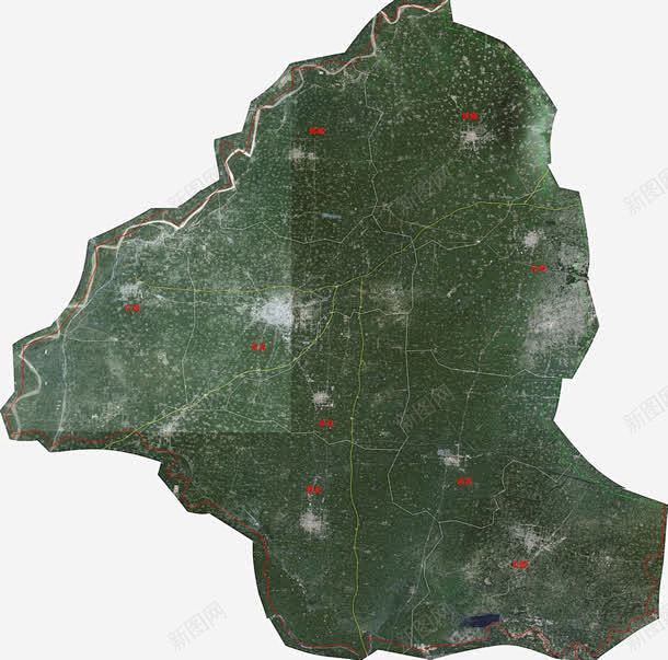 山东菏泽市高速公路卫星地图创意素材