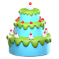 Red Velvet Cake  3D Icon