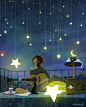 仰望星空 | 画师 endmion1 ​​​​