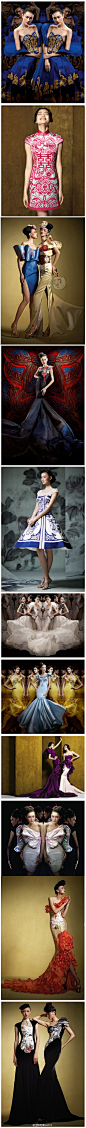 NE•TIGER中国式婚纱礼服。赞！@全球时装SHOW