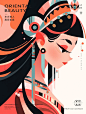 绝爱这风格！眉目如画④极简扁平文创人物插画