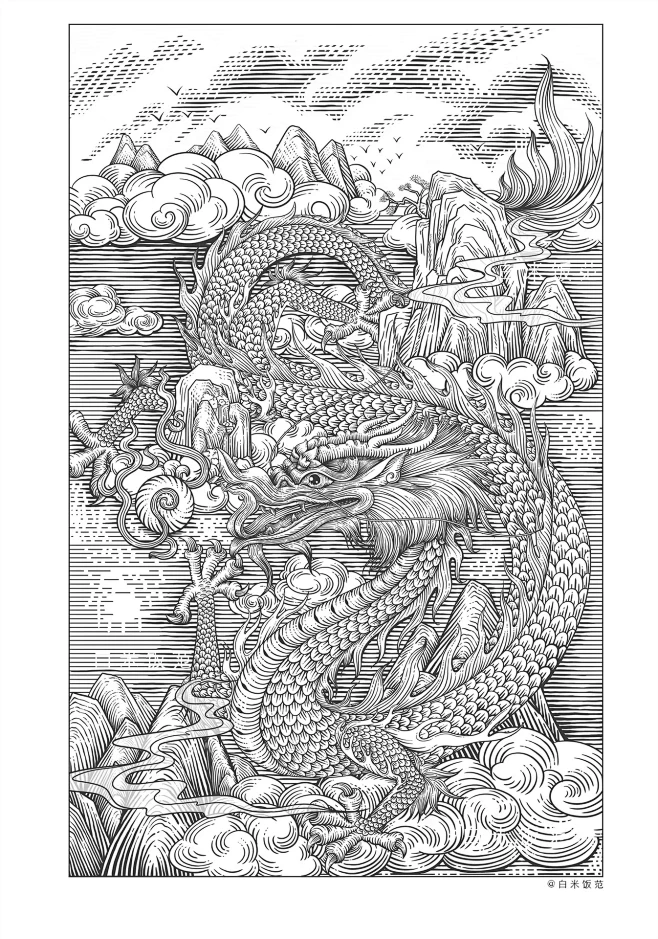铜版画｜生肖龙