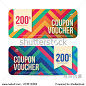 Template Gift Voucher Coupon Discount, Background Modern Design, Vector illustration