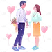 扁平-相亲人物创意贴纸