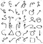 hand draw arrow vector set 03