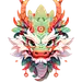 2024龙年插画  手绘年画风格  龙年卡通形象