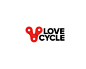 LOVECYCLE自行车俱乐部 自行车俱乐部logo 车链 链接 V字母 红色 商标设计  图标 图形 标志 logo 国外 外国 国内 品牌 设计 创意 欣赏