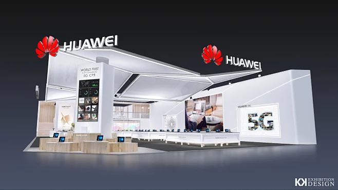 huawei 华为 MWC 展览设计 Exhibition design 展台设计-花瓣网