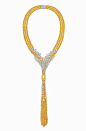 Moisson d’Or 黄色蓝宝石白金长项链，by Chanel