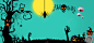 梦幻卡通万圣节banner 蜘蛛 蝙蝠 高清背景 背景 设计图片 免费下载 页面网页 平面电商 创意素材