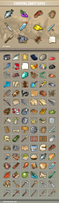 救生艇图标-杂项游戏资产Survival Craft Icons - Miscellaneous Game Assets工艺,gui,图标,物品,战利品,生存,ui craft, gui, icons, items, loot, survival, ui