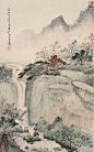 曠世佳人陸小曼作品 秋山泻瀑
陆小曼（1903年－1965年），近代女画家，江苏武进人。1915年就读法国圣心学堂，她18岁就精通英文和法文。她是个画家，她擅长戏剧，曾与徐志摩合作创作《卞昆冈》五幕话剧。她谙昆曲，也能演皮黄，写得一手好文章，有深厚的古文功底和扎实的文字修饰能力。
刘海粟这样评价说：陆小曼的旧诗清新俏丽；文章蕴藉婉约；绘画颇见宋人院本的常规，是一代才女，旷世佳人