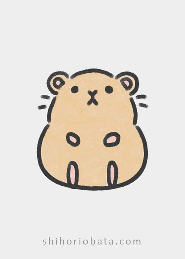 hamster cute drawing