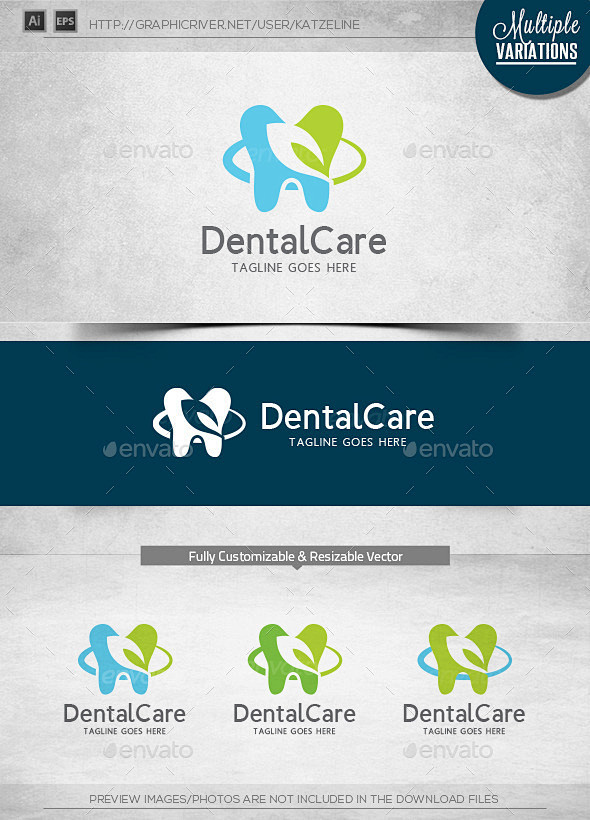 牙科保健——标志模板——人类标志模板Dental Care - Logo Template - Humans Logo Templates刷 ...