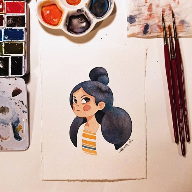 水彩插画慕尼黑插画师iraville67676767