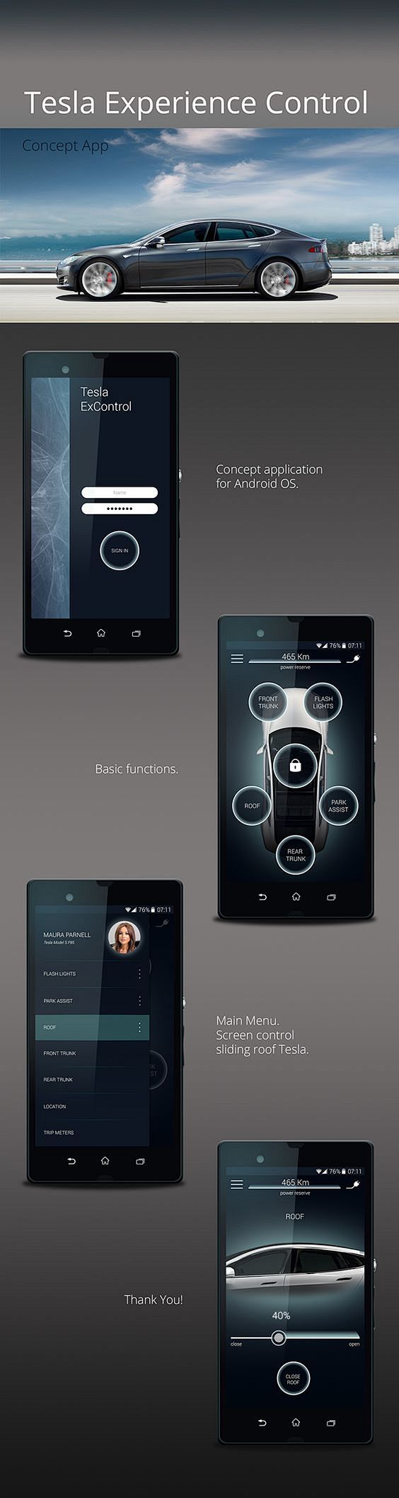 Tesla Concept App on...