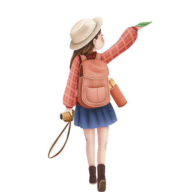 旅行的小女孩
