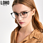 LOHO眼镜框女全框超轻复古眼镜架文艺圆脸细边近视眼镜框男LHY001-tmall.com天猫