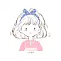 小清新简笔画女孩头像[给你小心心]
by/：_允书_ ​​​​
