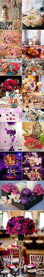 漂亮精美的婚礼鲜花装饰，餐桌、主桌、签到台装饰都离不开它们