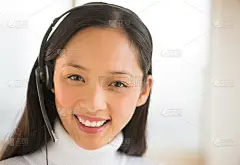快乐的女客户服务代表