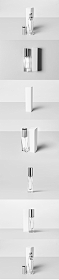 E83化妆品喷雾式玻璃香水瓶子包装盒智能贴图提案样机PSD模板素材-淘宝网
