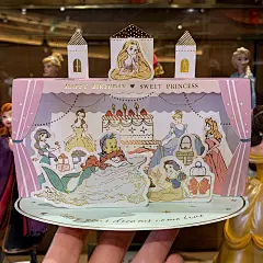 日本迪士尼人气长发公主浪漫女友生日立体贺卡创意表白许愿祝福-淘宝网