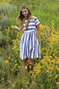 KAI Dress Navy and white striped from the Fall Collection by Shabby Apple: 