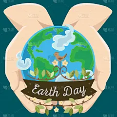 行星,地球日,与众不同,云,幸福,白昼,绿色,概念,生物学,环境