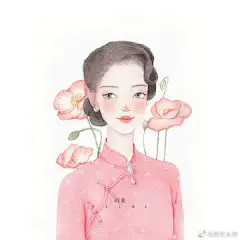 “ 未若惊鸿轻挽髻，素语落笺书云鬟  ”

作者：@雨来水彩 
民国风水彩女子

水彩超话#插画# ​ ​​​​