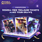 Photo by Mobile Legends: Bang Bang on June 17, 2023. May be a video game screenshot of card and text that says 'MOBILE LEGENDS BANGBANG BANGBANG BANG COMPLETE TASKS REDEEM FREE TREASURE TICKETS MAKE YOUR DRAWS SPECIAL LEGEND COLLECTOR'.