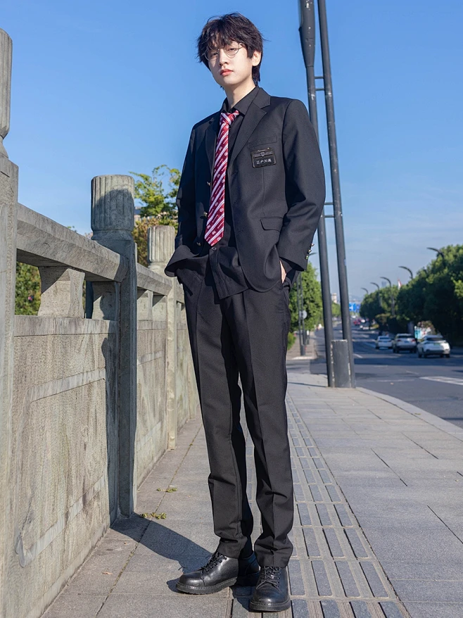 dk制服男原创江户川高西服套装全套正版日系西装高级感黑学院风冬-tmall.com天猫-花瓣网