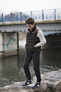 Penfield Stapleton Vest, J. Crew Jumper, Topman Trousers, New Balance 420, Fossil  Dillon