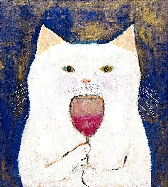 8猫#加菲猫##油画##油粉画##插画#...