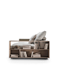 Sectional fabric sofa with storage space GROUNDPIECE | Sectional sofa by Flexform_6