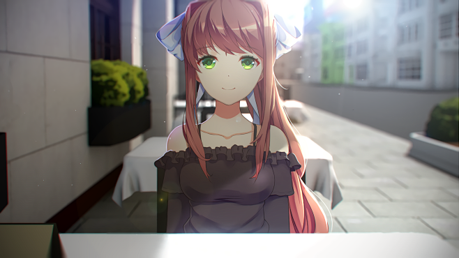 anime2560x1440dokidokiliteratureclubmonikadokidokiliteratureclub