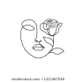 Abstract Face One Line Drawing Portrait Stock Vector (Royalty Free) 1208991049 - Shutterstock