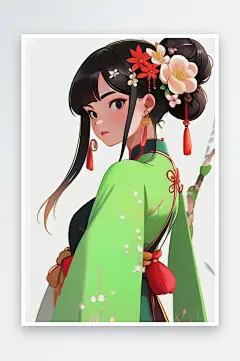 国风靓男靓女汉服插画系列五-众图网