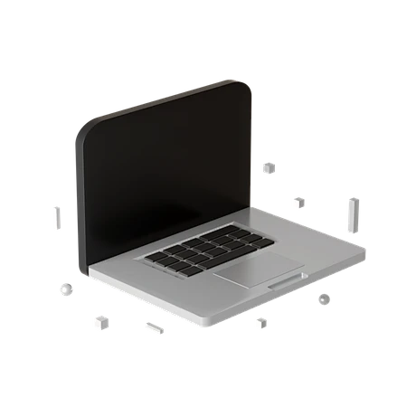 Macbook 3D Illustration-花瓣网