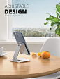 Amazon.com: [ ] Aluminum Stable Large Base Phone Stand Holder for Desk, Superb Surface Craftsmanship, Portable Cell Phone Dock, Compatible with 4-10'' Cellphone and Tablets, Silver : Cell Phones & Accessories