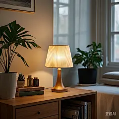 生成居家夜晚桌面图片
