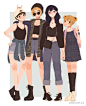 (Haikyuu!!) Yui Michimiya, Saeko Tanaka, Kiyoko Shimizu and Yachi Hitoka